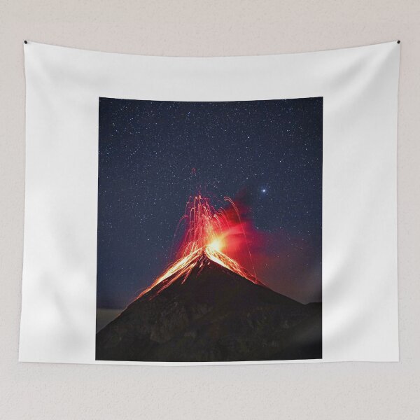 Item preview, Amazing huge Volcano Fuji explosion dark stars and colorful universe designed and sold by Usoubmaster.