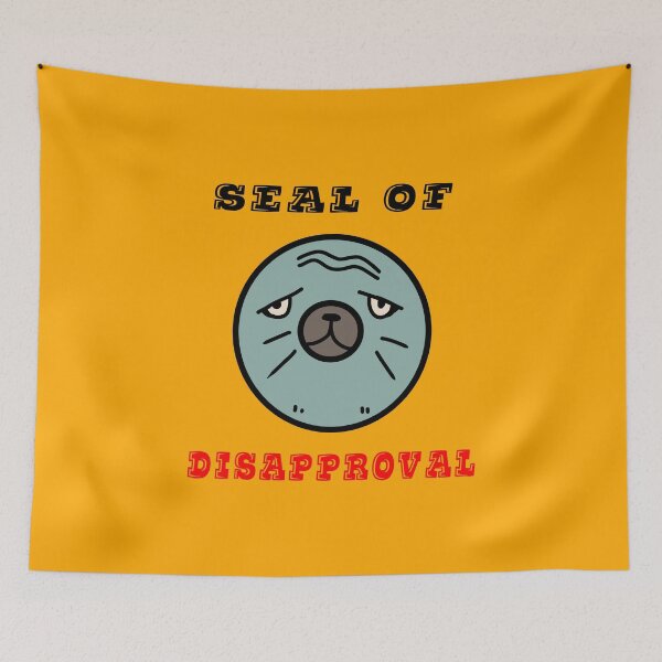 Item preview, Seal of Disapproval amazing grumpy seal cute funny design  designed and sold by thebaronart.