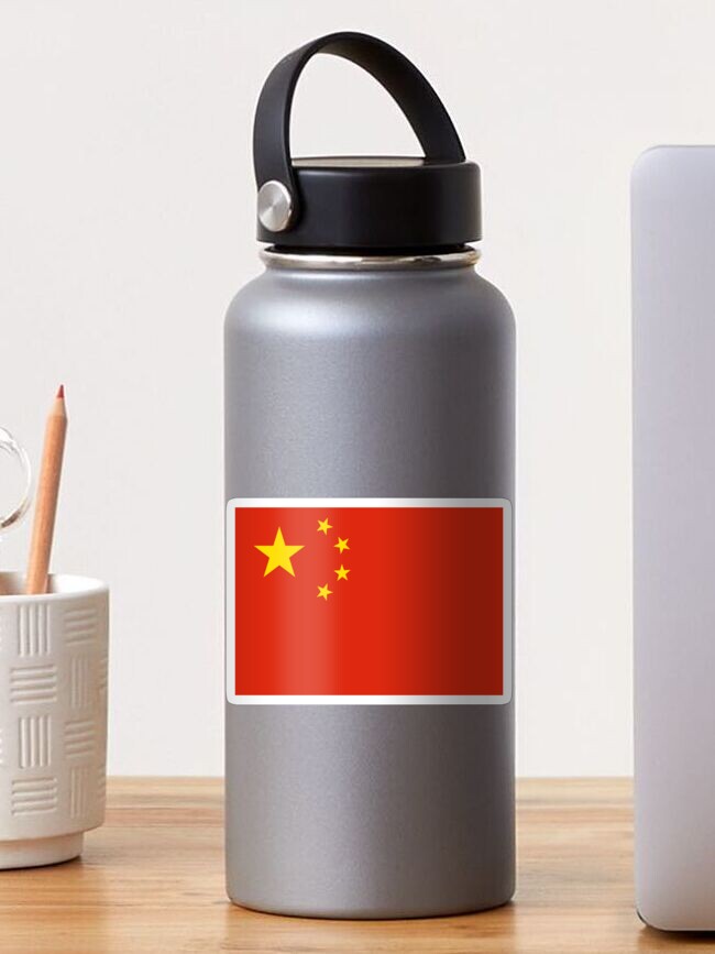 Thumbnail 1 von 3, Sticker, Aufkleber mit chinesischer Flagge – großer roter chinesischer Bettbezug – T-Shirt des Sportteams designt und verkauft von deanworld.