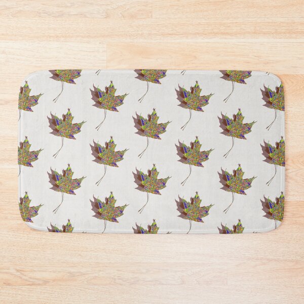 Item preview, Multicolor Maple Leaf and its Shadows designed and sold by AMGImpressions.