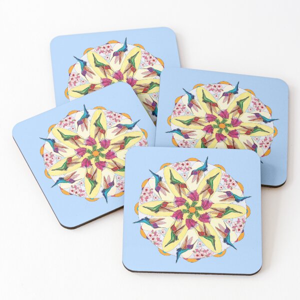 Item preview, Vivid Mandala Annas Hummingbirds for Clothing Home Stickers etc designed and sold by HummingbirdPics.