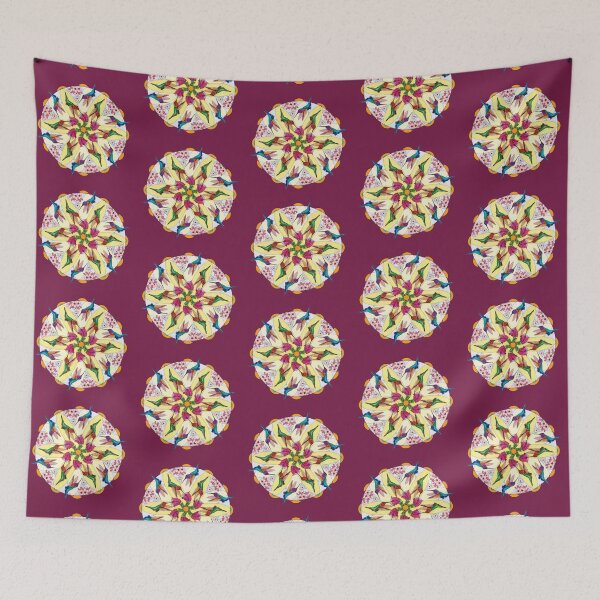 Item preview, Vivid Mandala Annas Hummingbirds for Clothing Home Stickers etc designed and sold by HummingbirdPics.