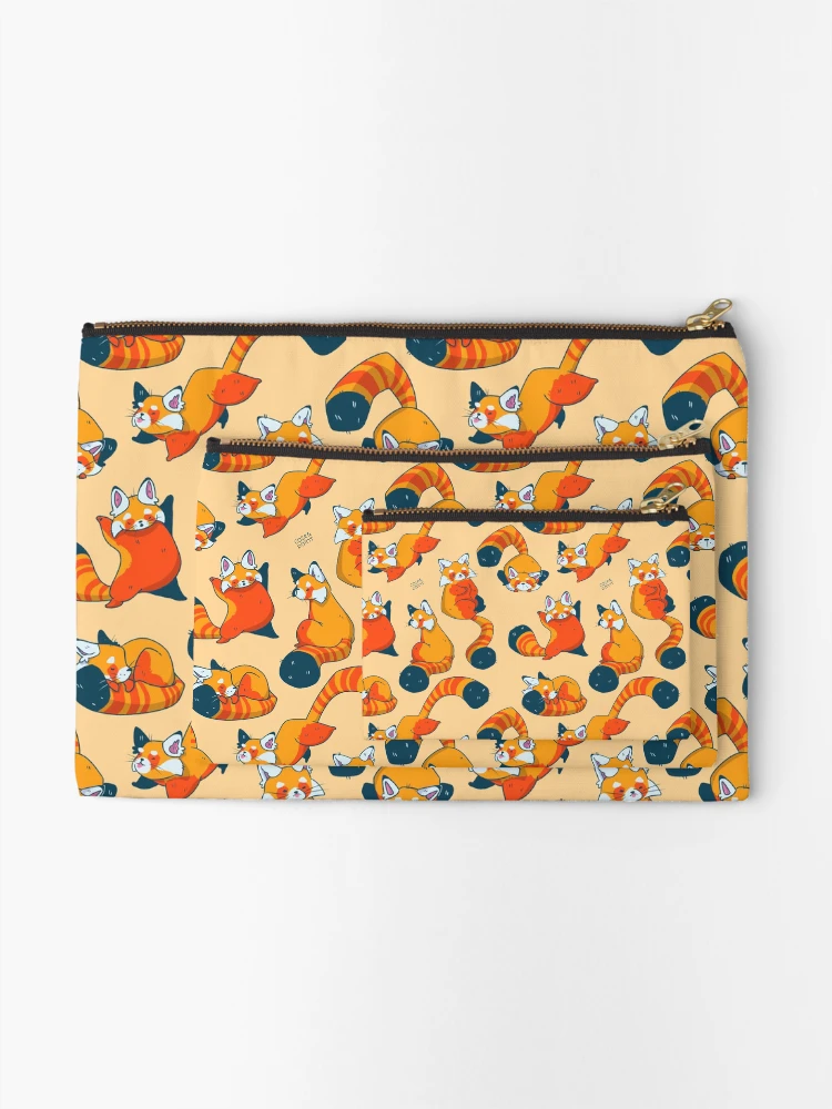 Thumbnail 2 of 4, Zipper Pouch, Red Panda Romp designed and sold by CaseAndPaint.