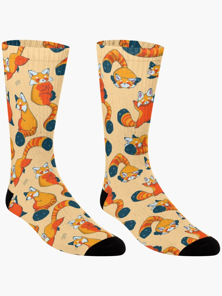 Thumbnail 3 of 5, Socks, Red Panda Romp designed and sold by CaseAndPaint.