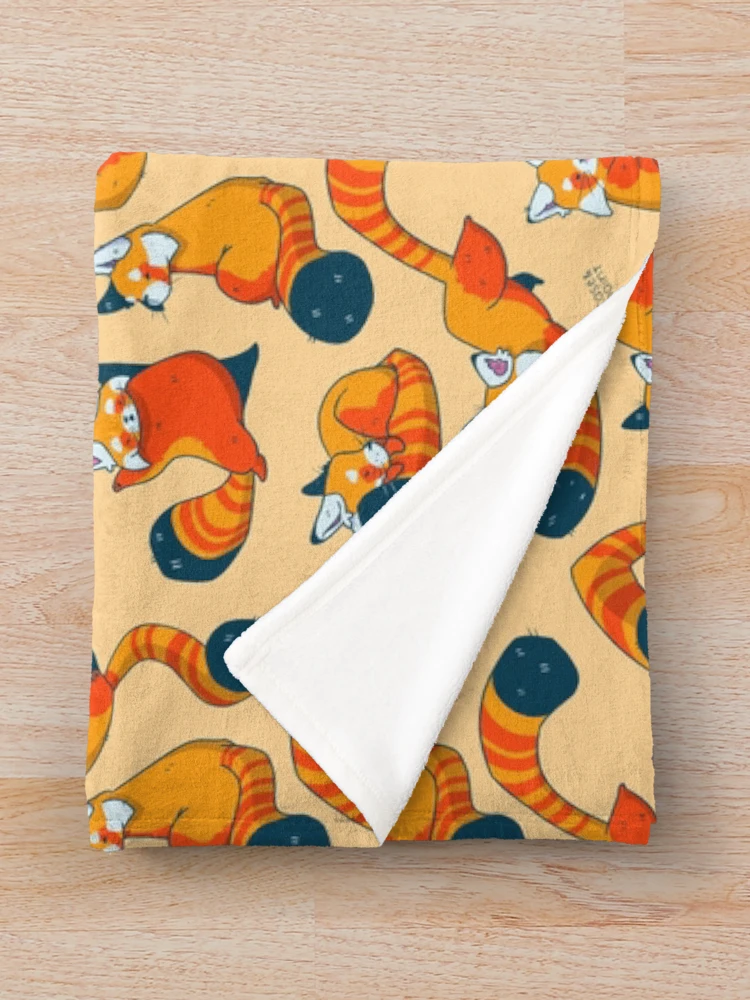 Thumbnail 3 of 6, Throw Blanket, Red Panda Romp designed and sold by CaseAndPaint.