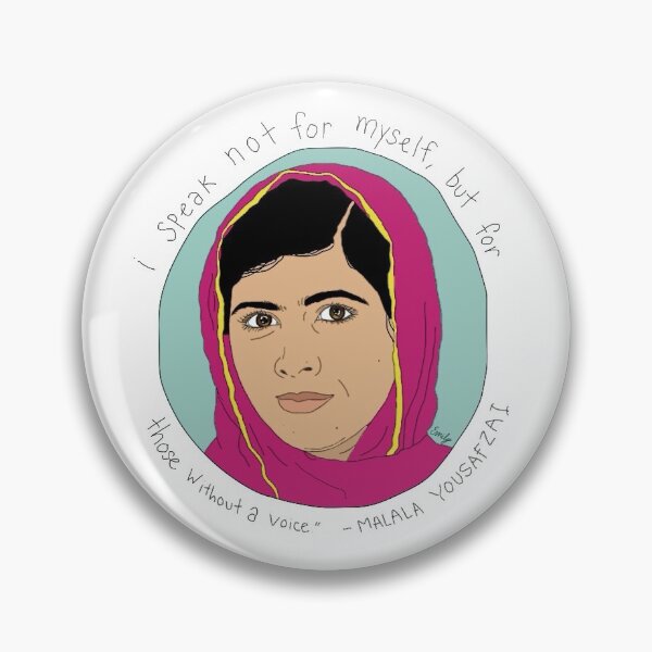 Item preview, Malala Yousafzai Quote Illustration designed and sold by plantmom94.