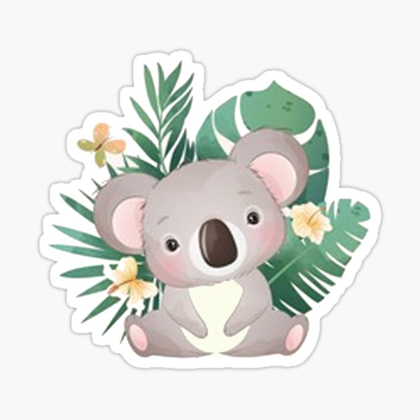Sticker pour porte Bébé Koala - Koala Ourson - Filles - Garçons