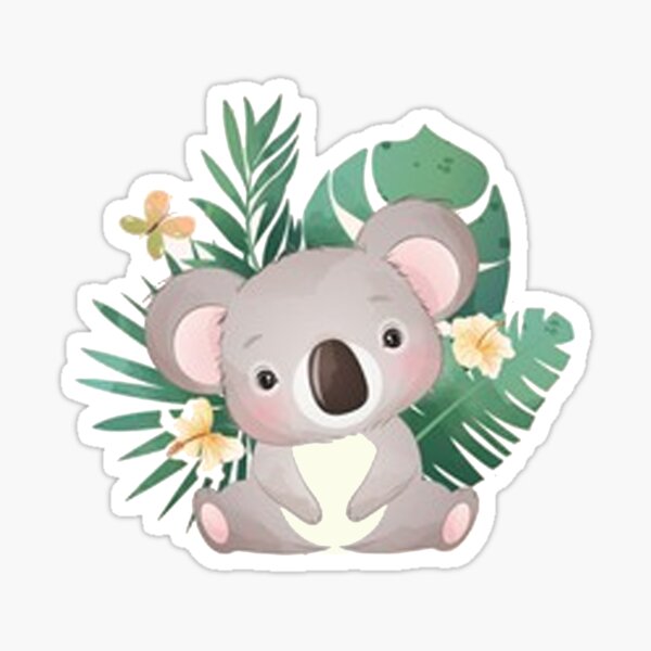 Koala Girl Australian Animal Heart' Sticker