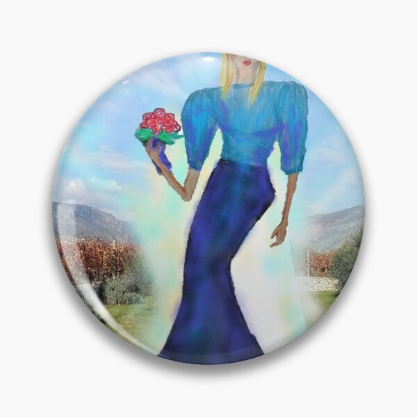 Item preview, A GIRL IN A BLUE GOWN SKETCH designed and sold by IvanaKada.