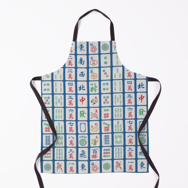 Item preview, Mahjong Tiles on Blue designed and sold by Aubergine Designs.