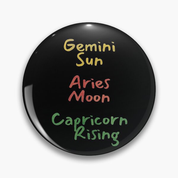 Item preview, Gemini Sun Aries Moon Capricorn Rising Text designed and sold by leomooncreates.