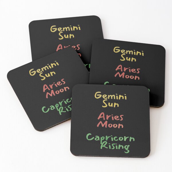 Item preview, Gemini Sun Aries Moon Capricorn Rising Text designed and sold by leomooncreates.