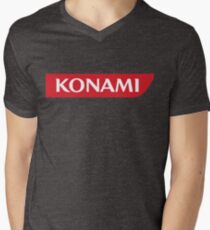 Konami Men's V-Neck T-Shirt