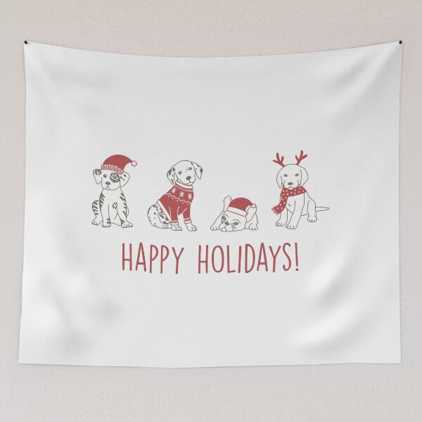 Item preview, Happy Holidays Puppies  designed and sold by jamiemaher15.