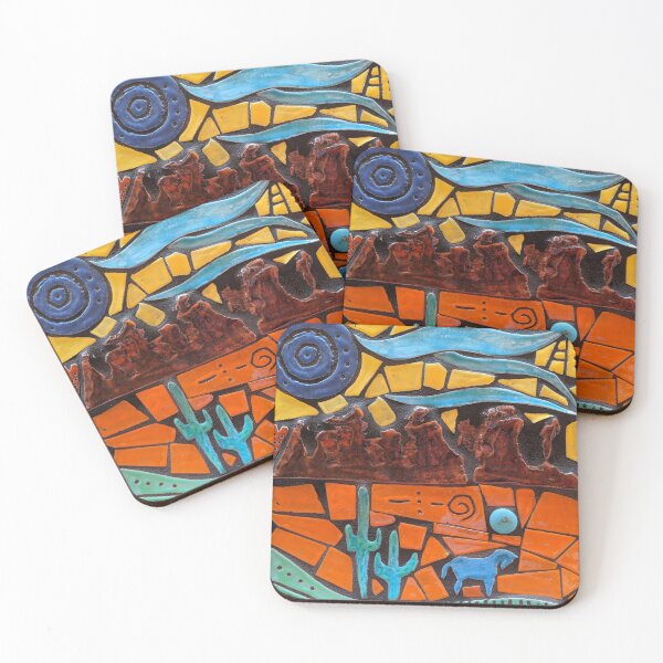Item preview, Sacred Mountain- southwest desert scene with horse and cactus designed and sold by Knndydesertart.