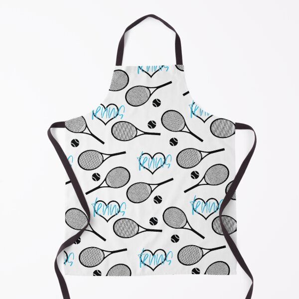Item preview, Tennis pattern with rackets and tennis balls on white bg. designed and sold by EvieWoj.