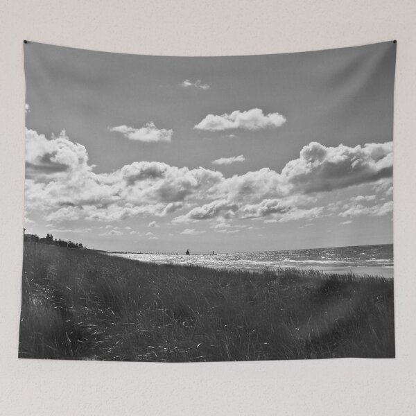 Item preview, Another Sunny Day at the Beach - St. Joseph Michigan Black and White Version designed and sold by RCPphotography.