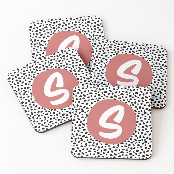 Item preview, Dalmatian Spot Pink S Monogram, Initial, Letter, Name designed and sold by CocoandDaisy.