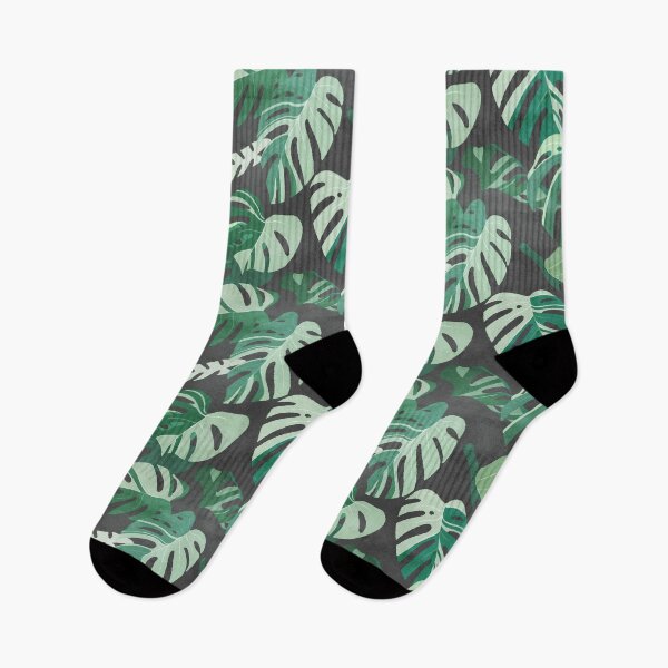 Item preview, Monstera albo leaves pattern designed and sold by Iker Paz Studio.