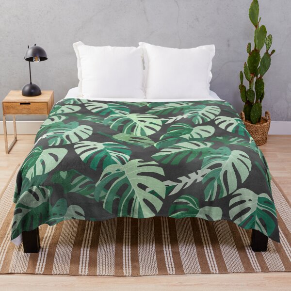 Item preview, Monstera albo leaves pattern designed and sold by Iker Paz Studio.