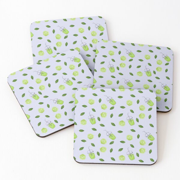 Item preview, Lime and Mint Green Drink Seamless Repeating Pattern - Cute Fresh Design designed and sold by Dorkification.