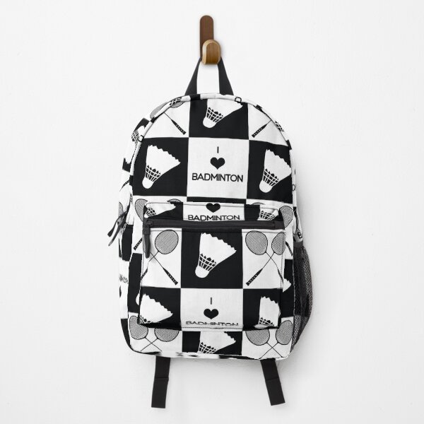 Item preview, I love Badminton -retro style with black and white tiles designed and sold by EvieWoj.