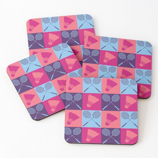 Item preview, Badminton -retro style with living coral and pink designed and sold by EvieWoj.