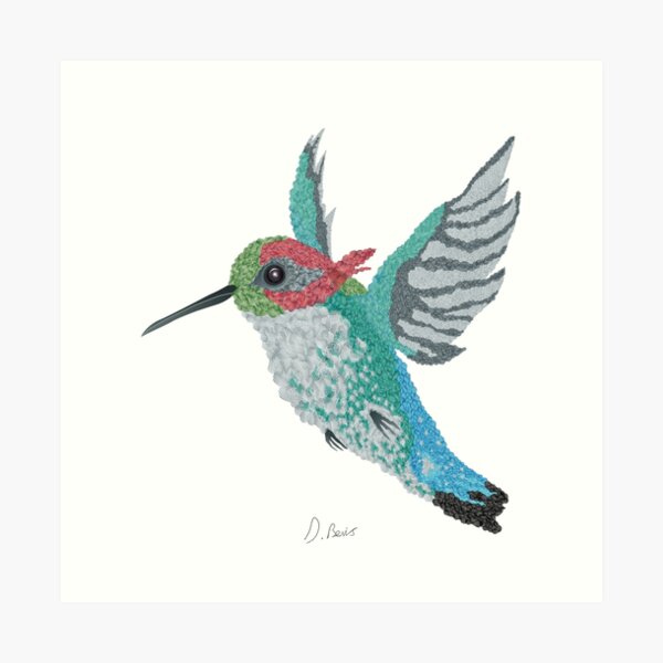 1 impresionante azul turquesa Colgante en forma de colibrí con detalle de Strass