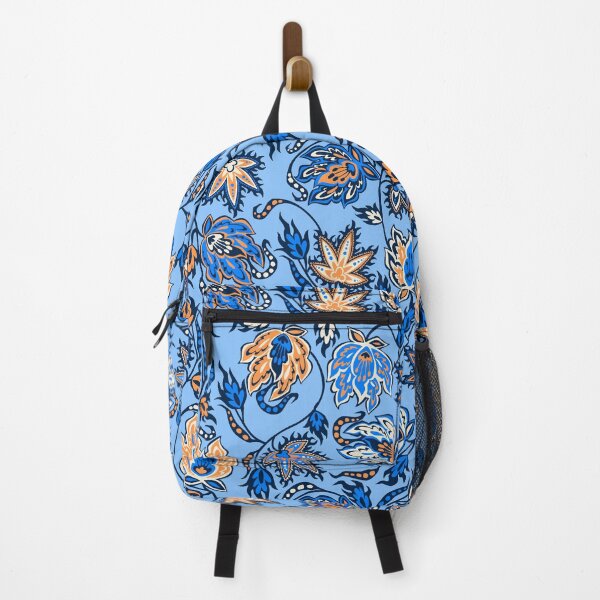 Item preview, Protea Batik Hawaiian Tropical Floral - Sky Blue & Papaya designed and sold by DriveIndustries.