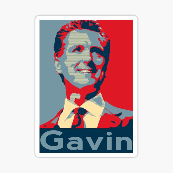 “Gavin Newsom” Sticker for Sale by Bend-The-Trendd | Redbubble