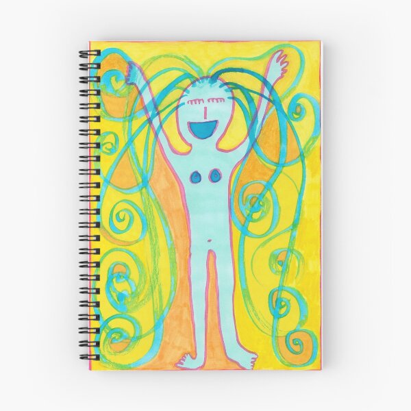 Item preview, Happy Woman in Blue designed and sold by JaySnellingArt.