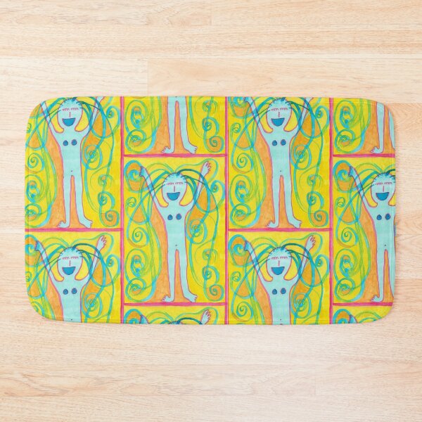 Item preview, Happy Woman in Blue designed and sold by JaySnellingArt.