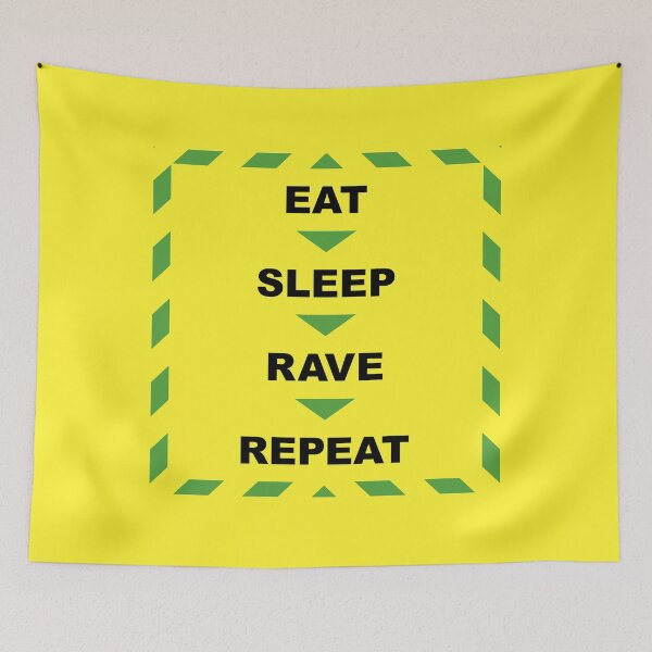 Item preview, UK Government Lockdown Eat Sleep Rave Repeat designed and sold by Bubblism.
