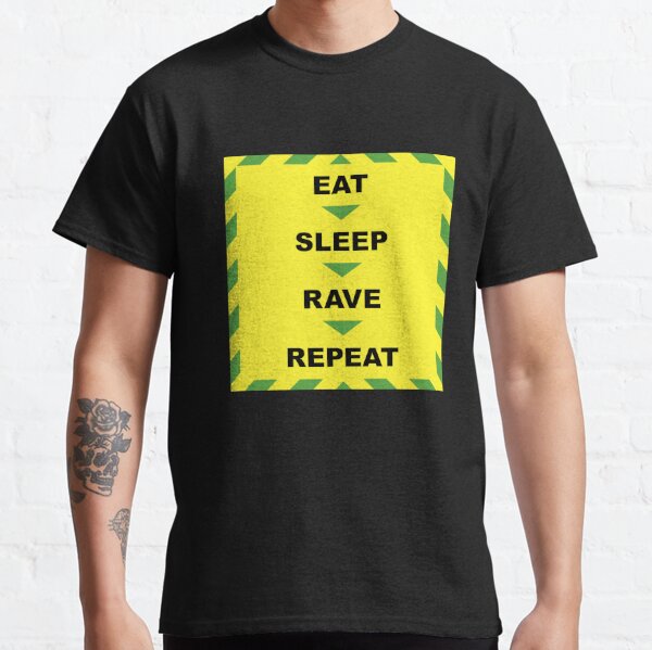 EAT, SLEEP, RAVE, REPEAT - YELLOW TEE - Fatboy Slim