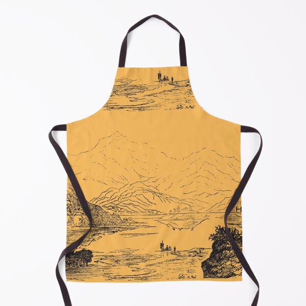 Item preview, Black and Peach Mountain Scenery designed and sold by MariesDesigns11.