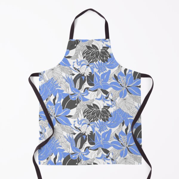 Item preview, Contour Hawaii Tropical Lily and Protea Floral - Periwinkle and Charcoal Gray designed and sold by DriveIndustries.