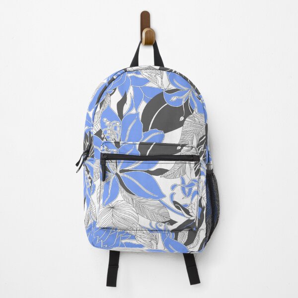 Item preview, Contour Hawaii Tropical Lily and Protea Floral - Periwinkle and Charcoal Gray designed and sold by DriveIndustries.