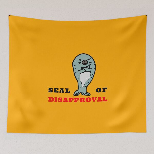 Item preview, Seal of Disapproval amazing grumpy seal funny design  designed and sold by thebaronart.