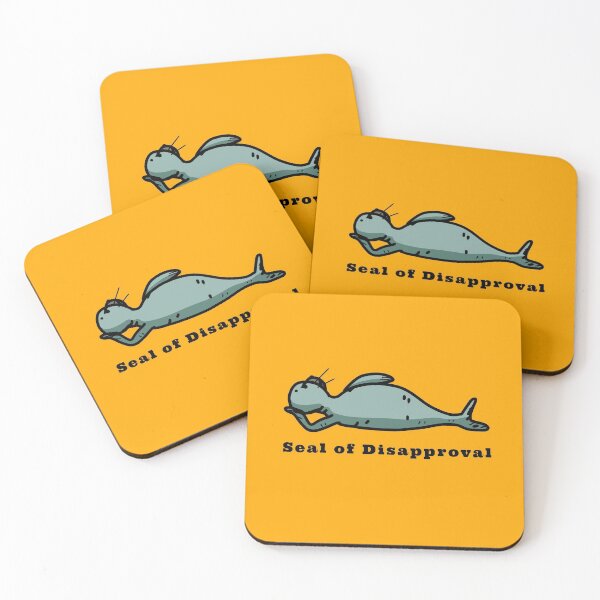 Item preview, Seal of Disapproval amazing grumpy laying seal funny design  designed and sold by thebaronart.