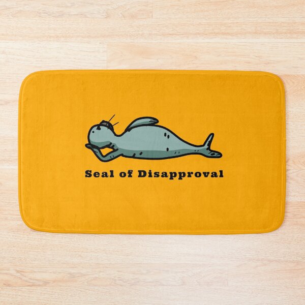 Item preview, Seal of Disapproval amazing grumpy laying seal funny design  designed and sold by thebaronart.