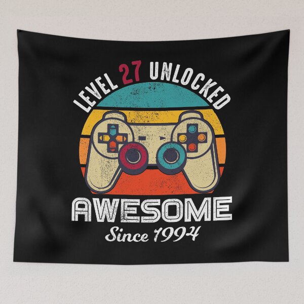 Item preview, Level 27 Unlocked Birthday Awesome Since 1994 designed and sold by RandomStuffShop.