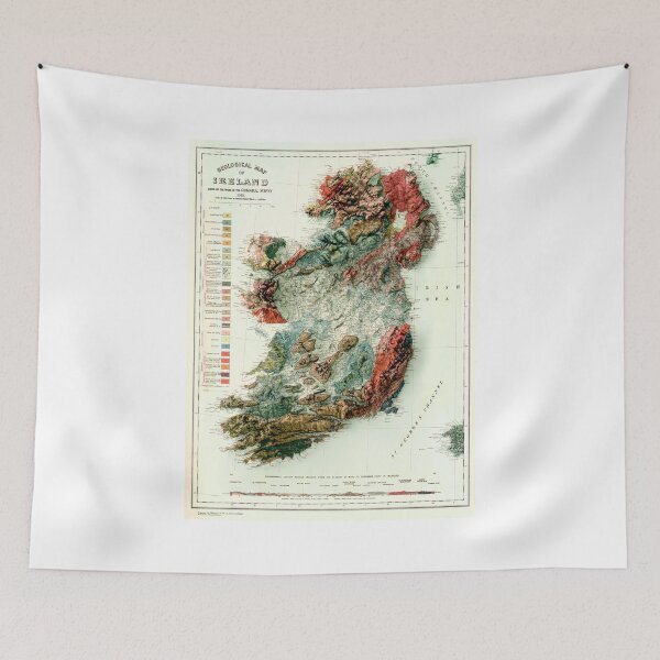 Item preview, 1926 Geological Relief Map of Ireland 3D digitally-rendered designed and sold by ThinkAboutMaps.