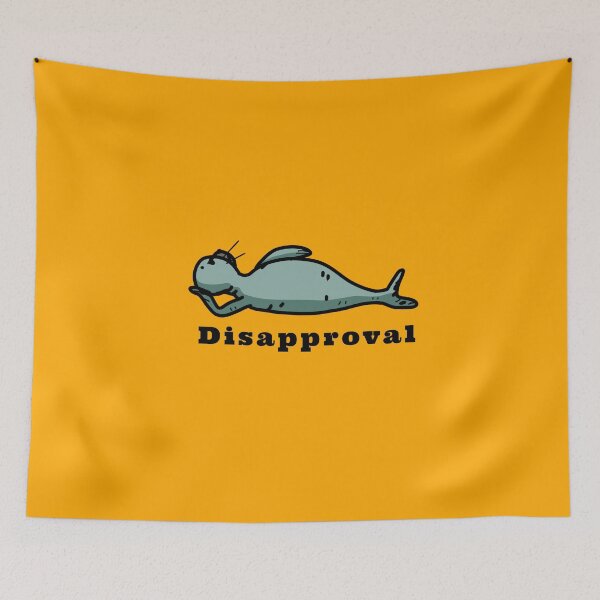 Item preview, Seal of Disapproval amazing grumpy laying seal funny design  designed and sold by thebaronart.