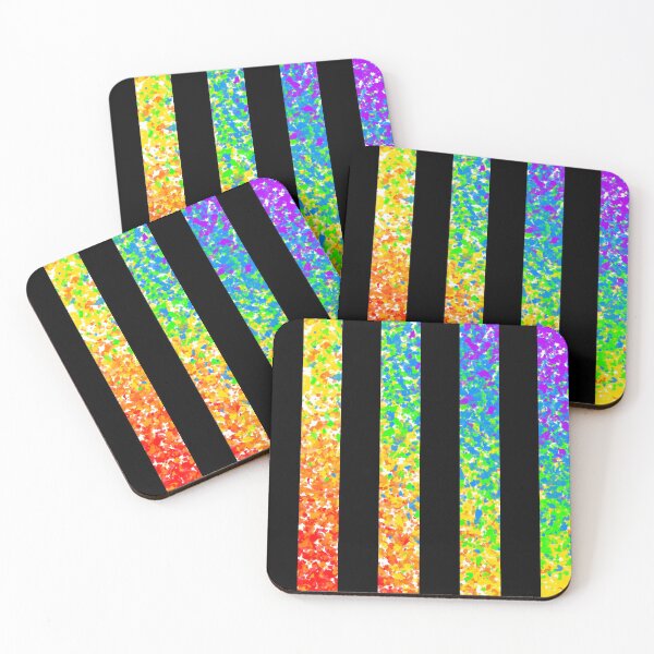Item preview, Black and Rainbow stripes designed and sold by FunParlor.