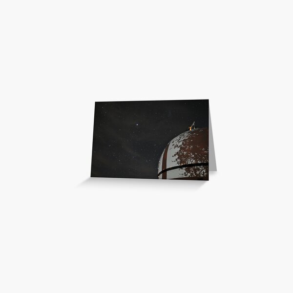 MBO Dome with Sirius and tree shadow Greeting Card