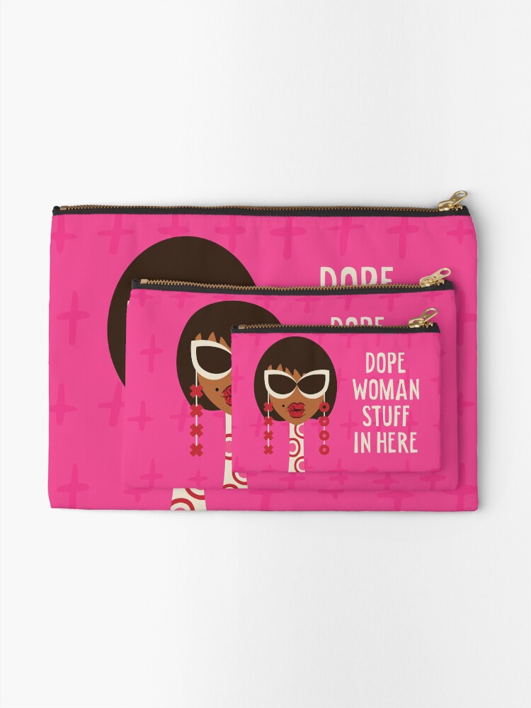 Thumbnail 2 of 4, Zipper Pouch, Dope Woman Stuff In Here designed and sold by 6256design.