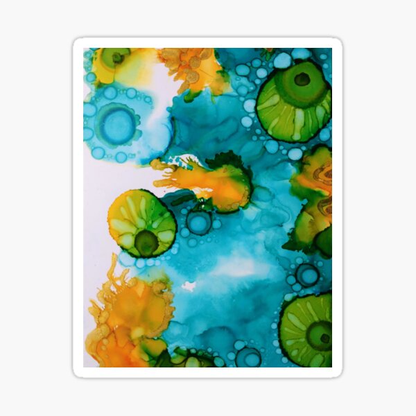 Item preview, Resumen azul, amarillo y verde designed and sold by Andrea Garber.