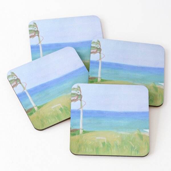 Item preview, Fine Art Painting of Ocean Side Landscape On A Windy Day designed and sold by Jermain Robinson.