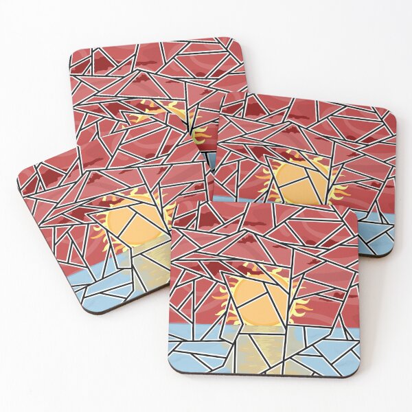 Item preview, Shatter Style Red Sunset Over Ocean designed and sold by ActuallyAntag.