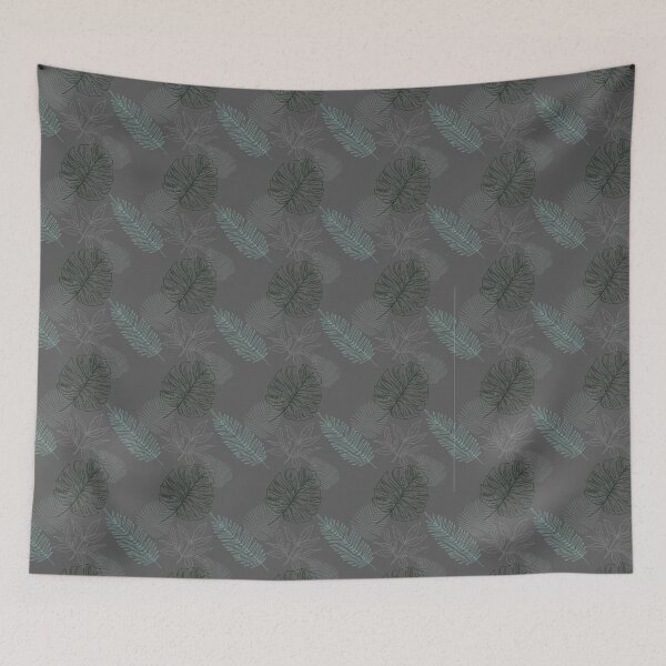 Item preview, Dark Gray and Teal Foliage Pattern  designed and sold by Zurickdesigns.